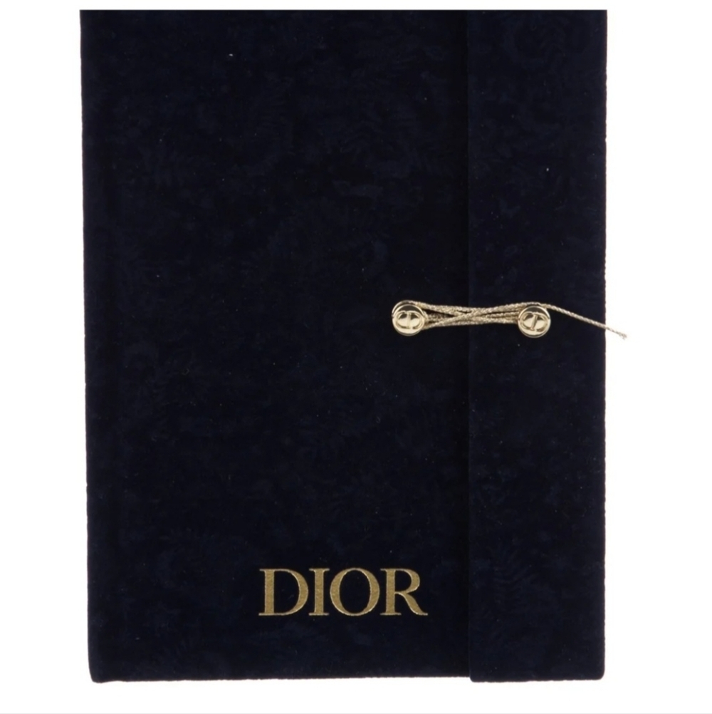 Dior Dark Blue and Gold Velvet notebook